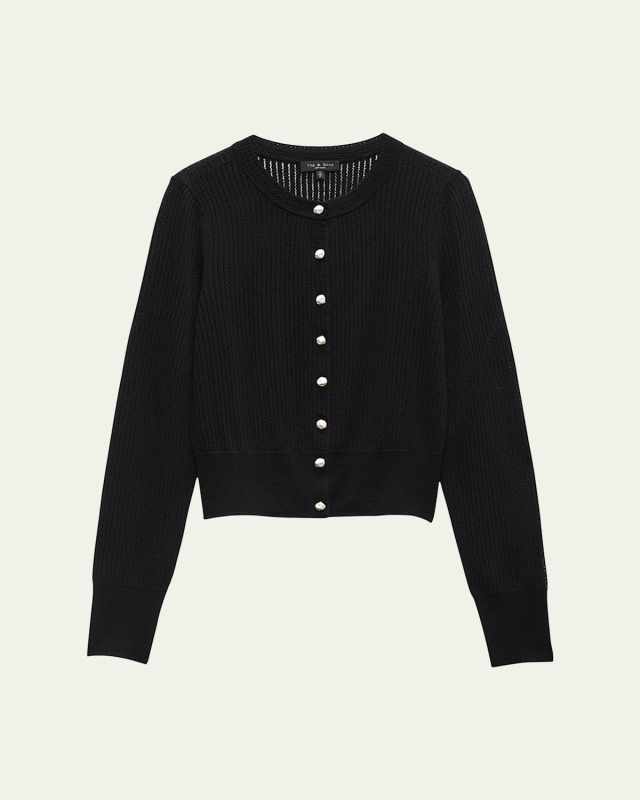Molly Pointelle Knit Cardigan
